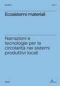 Cover: Ecosistemi materiali. Narrazioni e tecnologie per la circolarit&agrave; nei sistemi produttivi locali - iNEST Spoke;Anteferma Edizioni