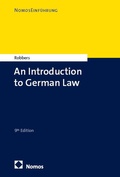 Cover: An Introduction to German Law - Nomos