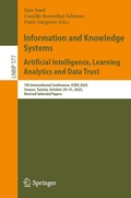 Cover: Information and Knowledge Systems. Artificial Intelligence, Learning Analytics and Data Trust - Springer