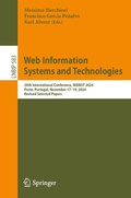 Cover: Web Information Systems and Technologies - Springer