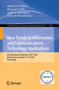 Cover: New Trends in Information and Communications Technology Applications - Springer