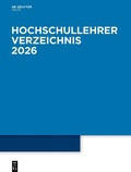 Cover: Hochschullehrer Verzeichnis 2026 - De Gruyter Saur