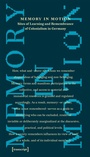 Cover: Memory in Motion - Sites of Learning and Remembrance of Colonialism in Germany - transcript
