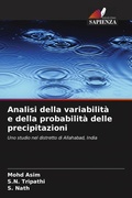 Cover: Analisi della variabilit&agrave; e della probabilit&agrave; delle precipitazioni - Edizioni Sapienza