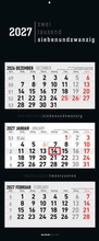 Cover: 3-Monatskalender Black 2027 - ALPHA EDITION