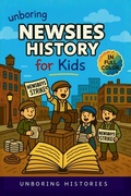 Cover: Unboring Newsies History for Kids - A Visual Learning Guide to Industrial History for Kids