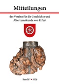 Cover: Mitteilungen des Vereins f&uuml;r die Geschichte und Altertumskunde von Erfurt - Michael Imhof Verlag