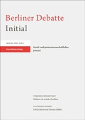 Cover: Berliner Debatte Initial 36 (2025) 4 - Franz Steiner Verlag
