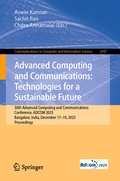 Cover: Advanced Computing and Communications: Technologies for a Sustainable Future - Springer