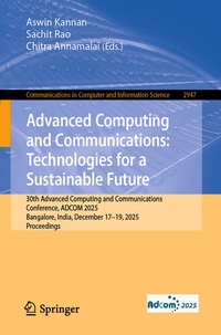 Enlarge image Cover: Advanced Computing and Communications: Technologies for a Sustainable Future - Springer