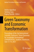 Cover: Green Taxonomy and Economic Transformation - Springer