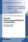 Cover: 100 Jahre Verfassungsgerichtsbarkeit in Liechtenstein - Nomos