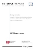 Cover: Investigation of quality and control relevant process correlations in pultrusion by simulation and experiments with application of an inline data acquisition system - Logos Berlin