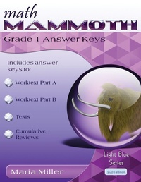 Enlarge image Cover: Math Mammoth Grade 1 Answer Keys - Math Mammoth