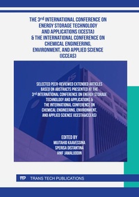 Enlarge image Cover: The 3rd Int. Conf. on Energy Storage Technology and Applications (ICESTA) & The Int. Conf. on Chemical Engineering, Environment, and Applied Science (ICCEAS) - Trans Tech Publications Ltd