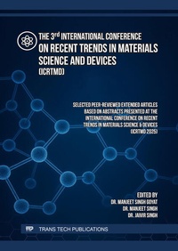 Enlarge image Cover: The 3rd International Conference on Recent Trends in Materials Science and Devices (ICRTMD) - Trans Tech Publications Ltd