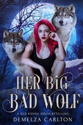 Cover: Her Big Bad Wolf: A Red Riding Hood Retelling (Fated Mates of Mirror Academy Romantasy series, #4) - Lost Plot Press