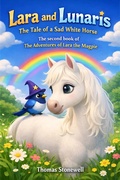Cover: Lara and Lunaris: The Tale of a Sad White Horse (That Adventures of Lara the Magpie, #2) - Stonewell Productions