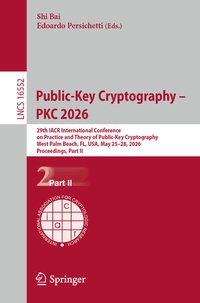 Enlarge image Cover: Public-Key Cryptography - PKC 2026 - Springer