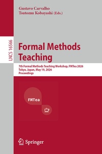 Enlarge image Cover: Formal Methods Teaching - Springer