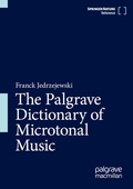 Cover: The Palgrave Dictionary of Microtonal Music - Palgrave Macmillan