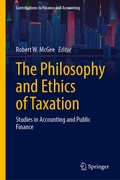 Cover: The Philosophy and Ethics of Taxation - Springer