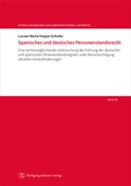 Cover: Spanisches und deutsches Personenstandsrecht - Wolfgang Metzner Verlag