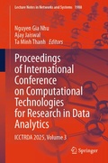 Cover: Proceedings of International Conference on Computational Technologies for Research in Data Analytics - Springer