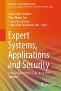 Cover: Expert Systems, Applications and Security - Springer