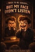 Cover: "I TRIED TO BE SERIOUS... BUT MY FACE DIDN'T LISTEN. "A Funny Story about Uncontrollable Giggles!" - shubham jain