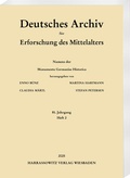 Cover: Deutsches Archiv f&uuml;r Erforschung des Mittelalters 81 (2025) 2 - Harrassowitz Verlag