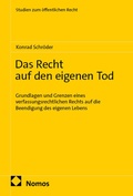 Cover: Das Recht auf den eigenen Tod - Nomos