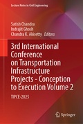 Cover: 3rd International Conference on Transportation Infrastructure Projects - Conception to Execution Volume 2 - Springer