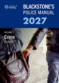 Cover: Blackstone's Police Manual Volume 1: Crime 2027 - Oxford University Press