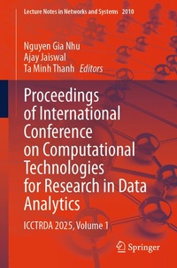 Enlarge image Cover: Proceedings of International Conference on Computational Technologies for Research in Data Analytics - Springer