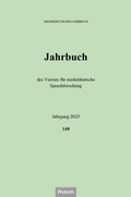 Cover: Niederdeutsches Jahrbuch - Husum Druck- und Verlagsgesellschaft