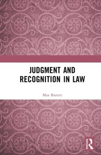 Enlarge image Cover: Judgment and Recognition in Law - Routledge