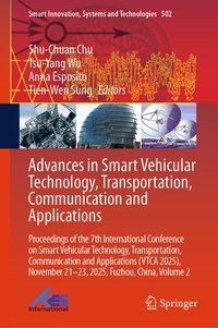 Enlarge image Cover: Advances in Smart Vehicular Technology, Transportation, Communication and Applications - Springer