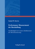 Cover: Performance Measurement der Beschaffung - Kovac, Dr. Verlag
