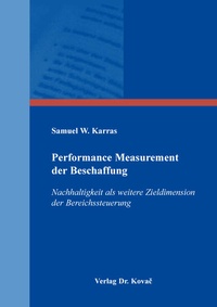 Enlarge image Cover: Performance Measurement der Beschaffung - Kovac, Dr. Verlag