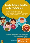 Cover: Laute h&ouml;ren, bilden, unterscheiden  - Sprachf&ouml;rderung mit dem ganzen K&ouml;rper - Verlag an der Ruhr