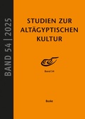 Cover: Studien zur Alt&auml;gyptischen Kultur Band 54 - Buske, H