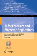 Cover: AI for Forensics and Biometric Applications - Springer
