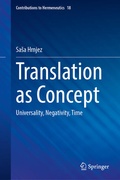 Cover: Translation as Concept - Springer