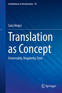 Enlarge image Cover: Translation as Concept - Springer
