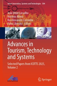 Enlarge image Cover: Advances in Tourism, Technology and Systems - Springer