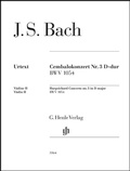 Cover: Johann Sebastian Bach - Cembalokonzert Nr. 3 D-dur BWV 1054 - Henle, G&uuml;nter