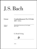 Cover: Johann Sebastian Bach - Cembalokonzert Nr. 3 D-dur BWV 1054 - Henle, G&uuml;nter