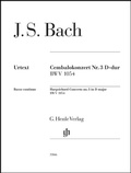 Cover: Johann Sebastian Bach - Cembalokonzert Nr. 3 D-dur BWV 1054 - Henle, G&uuml;nter