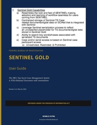 Enlarge image Cover: FBI Sentinel Gold User Guide - Nimble Ultra